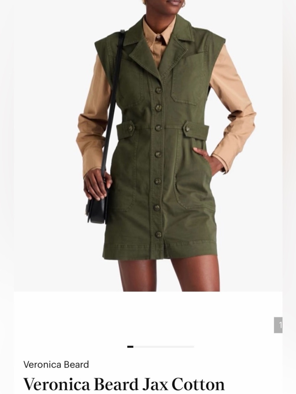 Veronica Beard Army Green Utility Dress